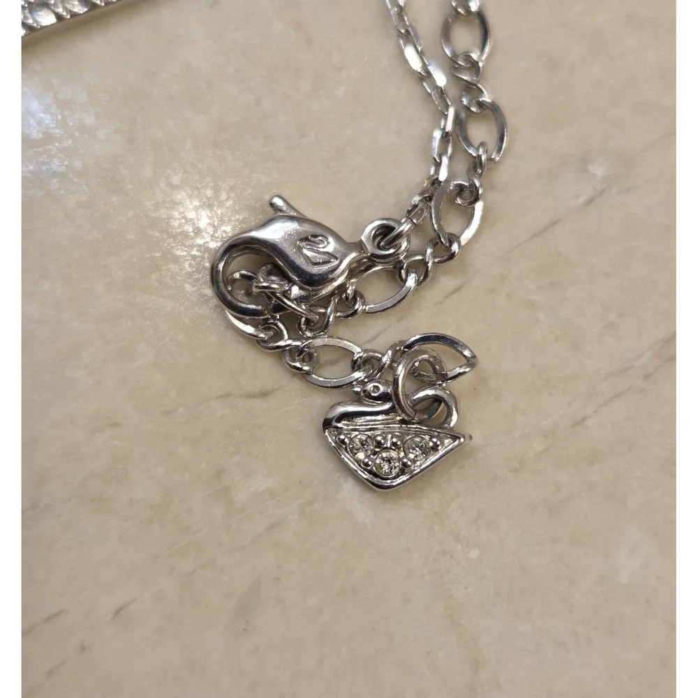 Swarovski Crystal Pave‎ Set Heart Pendant Necklace 15-17.5